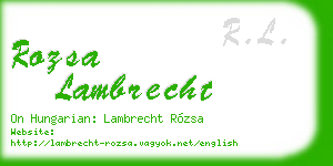 rozsa lambrecht business card